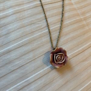 Urban Outfitters Rose Pendant Chain Necklace